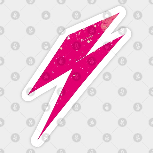 Street art vintage pink lightning bolt thunder Sticker by TomFrontierArt